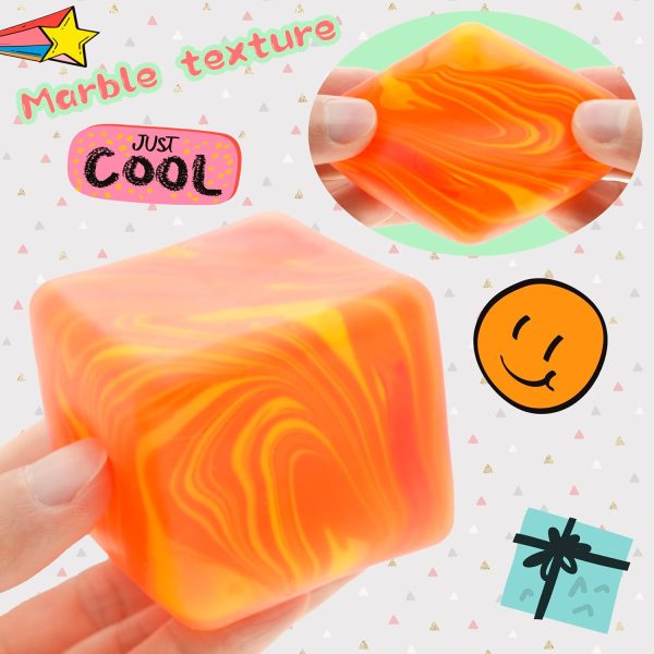 NeeDoh Nice Cube ?C Solid Squish ?C Yellow & Orange