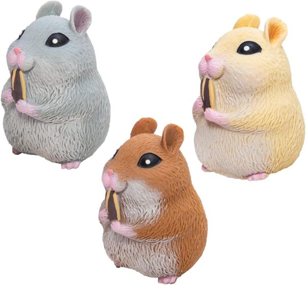 Schylling Chonky Cheeks Hamster - Squishy Squeeze Toy - Color May Vary - Age 3+ (Pack of 1)