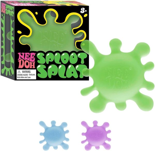 Schylling NeeDoh SplootSplat -The Splat That Sploots - Sensory Toy to Squish. Squeeze. and Pull - Ages 3 and Up - Color May Vary; One Per Pack