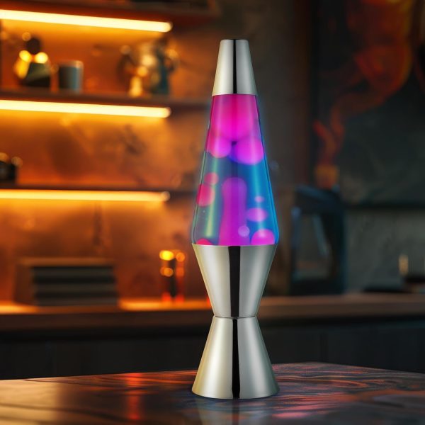 The Original Lava? Lamp - 14.5 Techno Chrome - Classic Liquid Motion Lamp - Pink Lava and Blue Liquid - Item #2097 (Amazon Exclusive)